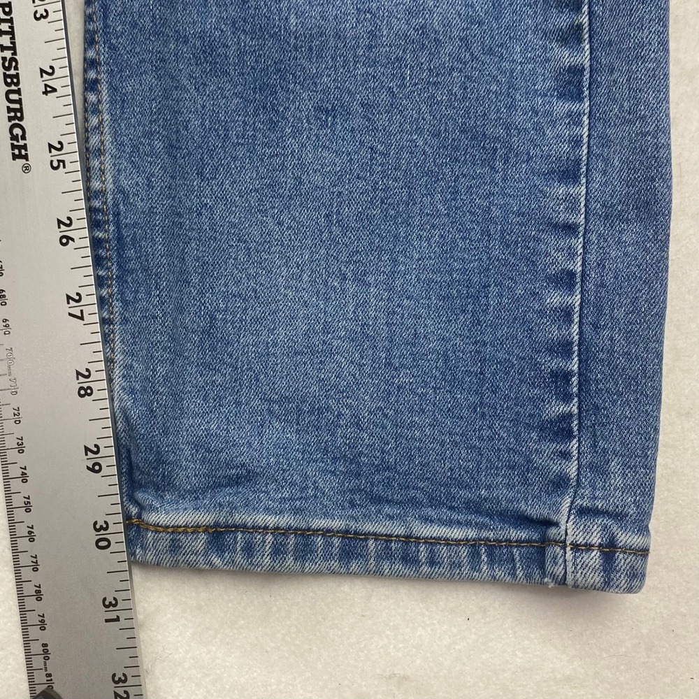 Levis 505 Regular Fit Jeans Mens 34x32 Medium Wash Blue Straight Leg Denim Pants - Picture 15 of 16